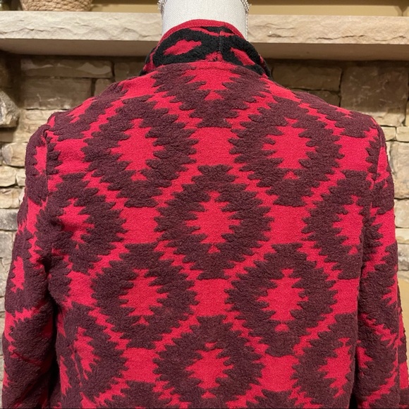 NWOT Lucky Brand Red Kimono Open Front Sweater Size Medium - Picture 7 of 9